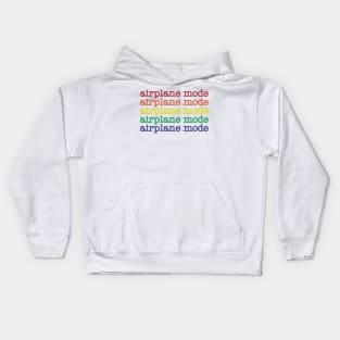 Airplane Mode Rainbow Typography Kids Hoodie